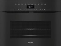Духовой шкаф компактный с СВЧ Miele H7440BMX OBSW черный обсидиан