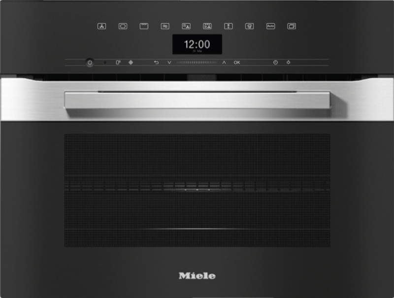 Духовой шкаф компактный с СВЧ Miele H7440BM CLST сталь - купить в Санкт-Петербурге и России