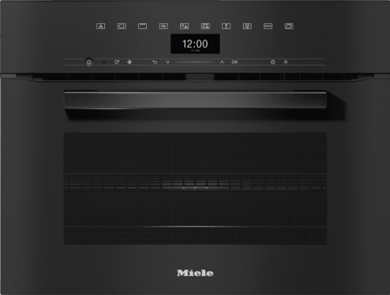 Духовой шкаф компактный с СВЧ Miele H7440BM OBSW черный обсидиан - купить в Санкт-Петербурге и России