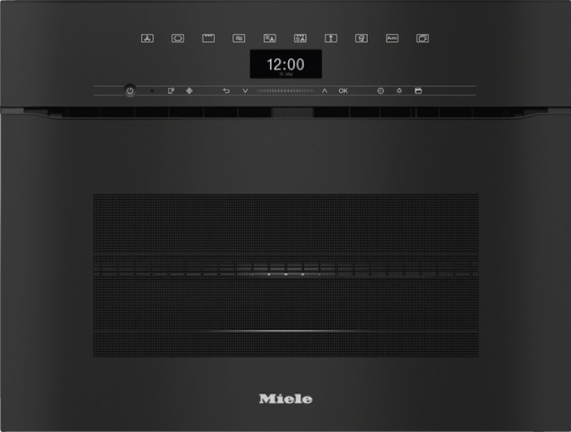 Духовой шкаф компактный с СВЧ Miele H7440BMX OBSW черный обсидиан - купить в Санкт-Петербурге и России