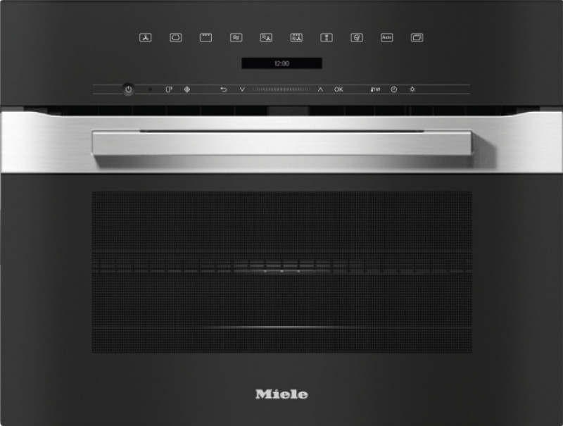 Духовой шкаф компактный с СВЧ Miele H7240BM CLST сталь - купить в Санкт-Петербурге и России